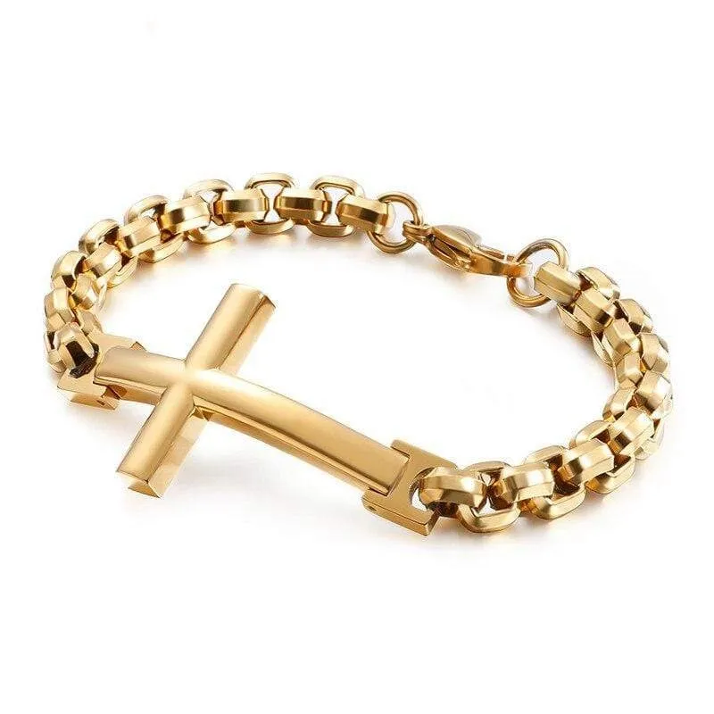 Men's Cross Bracelet <br> Man Of Faith