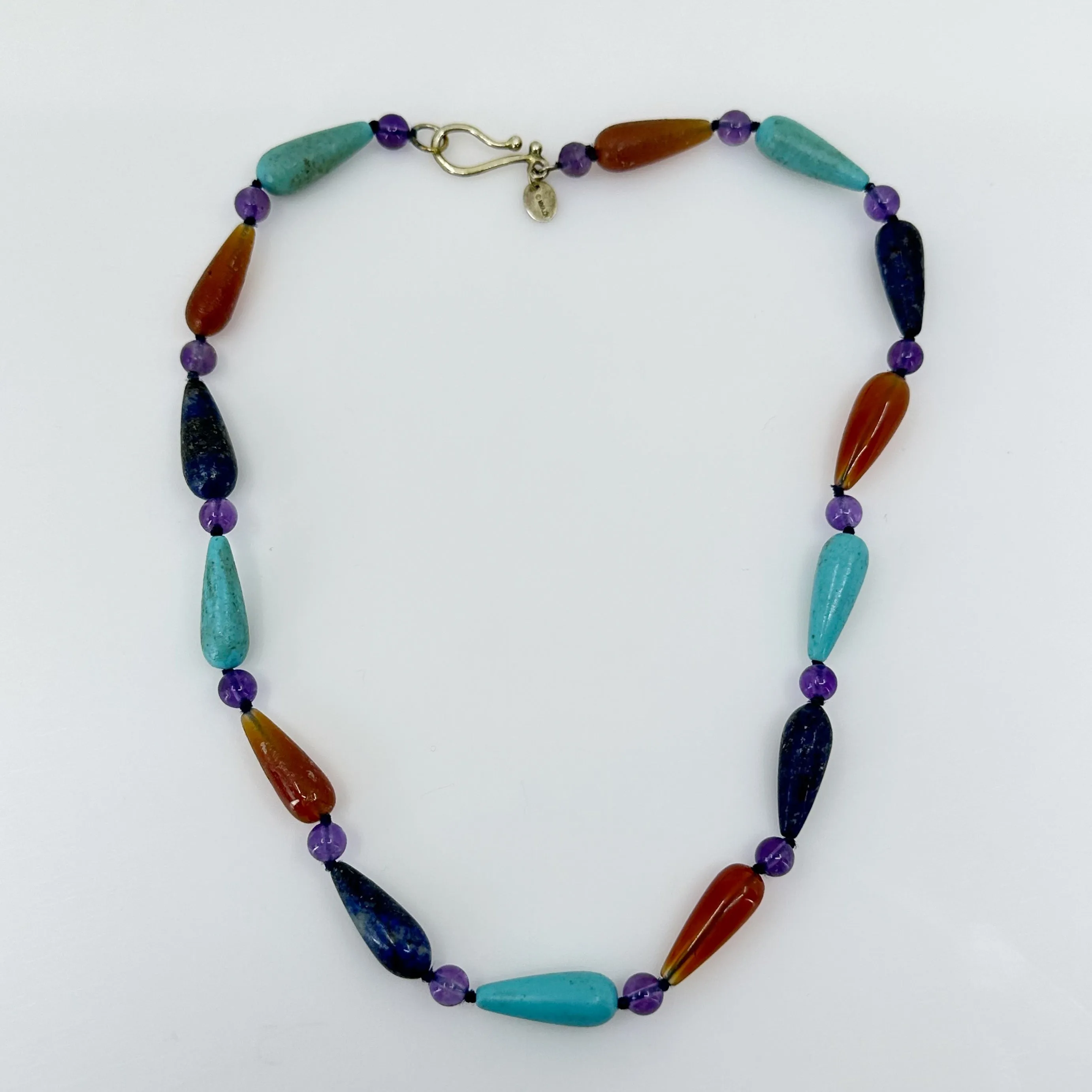 Metropolitan Museum of Art MMA Gold Vermeil Sterling silver gemstone bead necklace