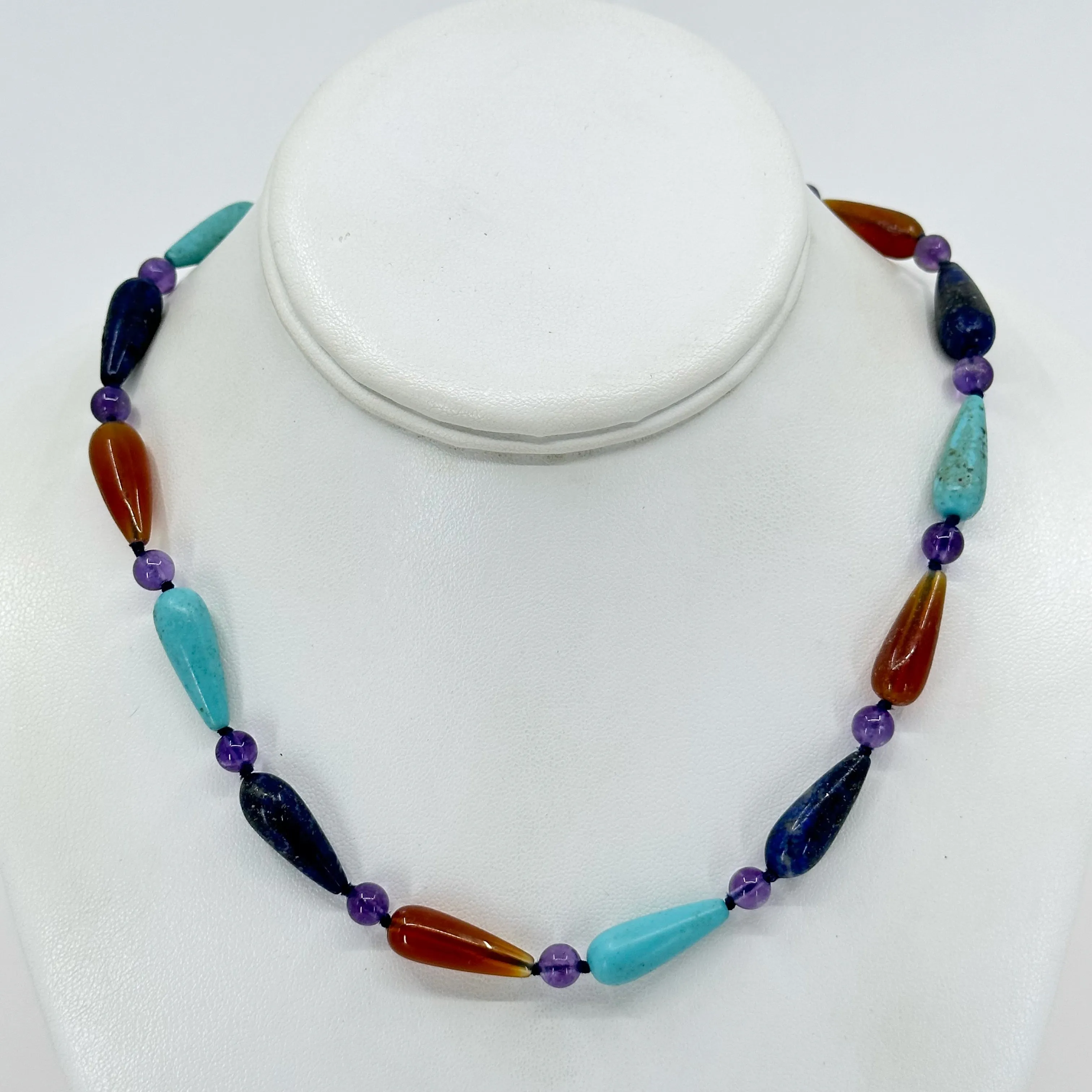 Metropolitan Museum of Art MMA Gold Vermeil Sterling silver gemstone bead necklace