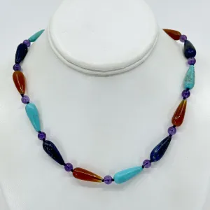 Metropolitan Museum of Art MMA Gold Vermeil Sterling silver gemstone bead necklace