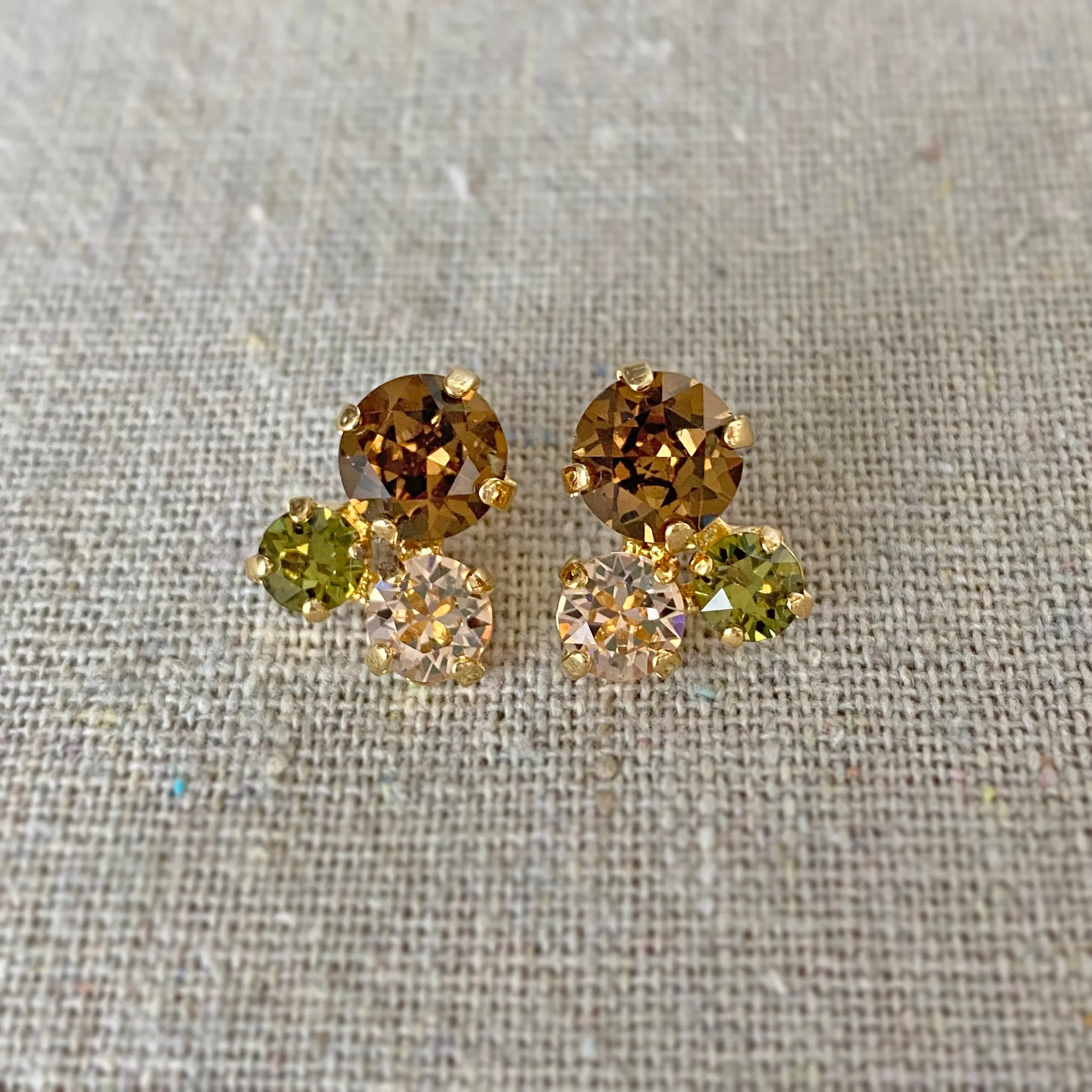 Mini Bubble Cluster Post Earrings