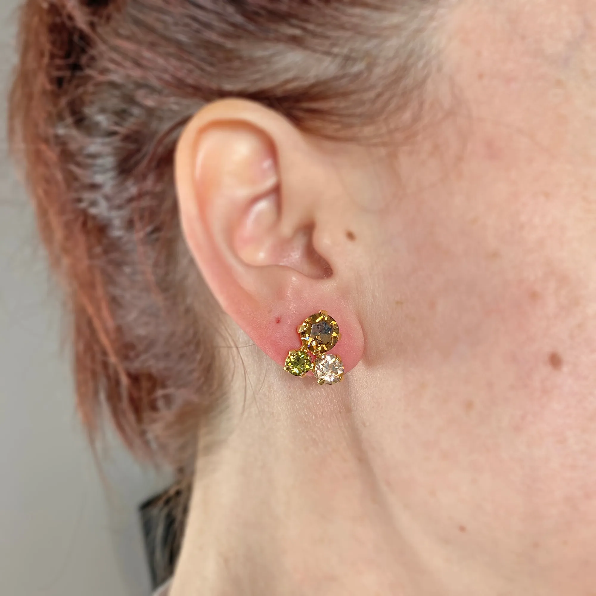 Mini Bubble Cluster Post Earrings