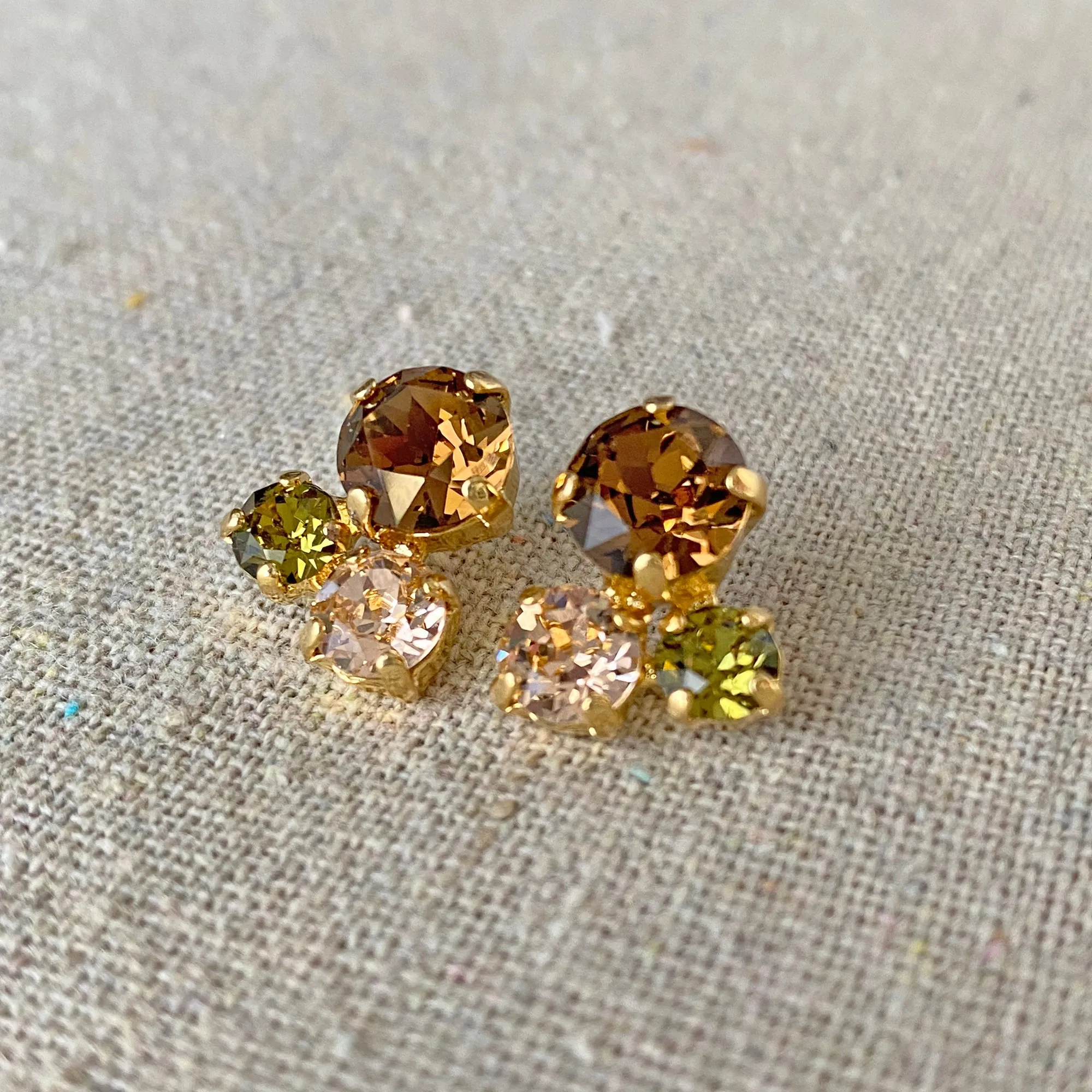 Mini Bubble Cluster Post Earrings