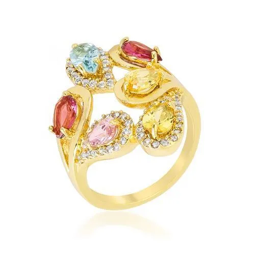 Multi-Color Cocktail Ring