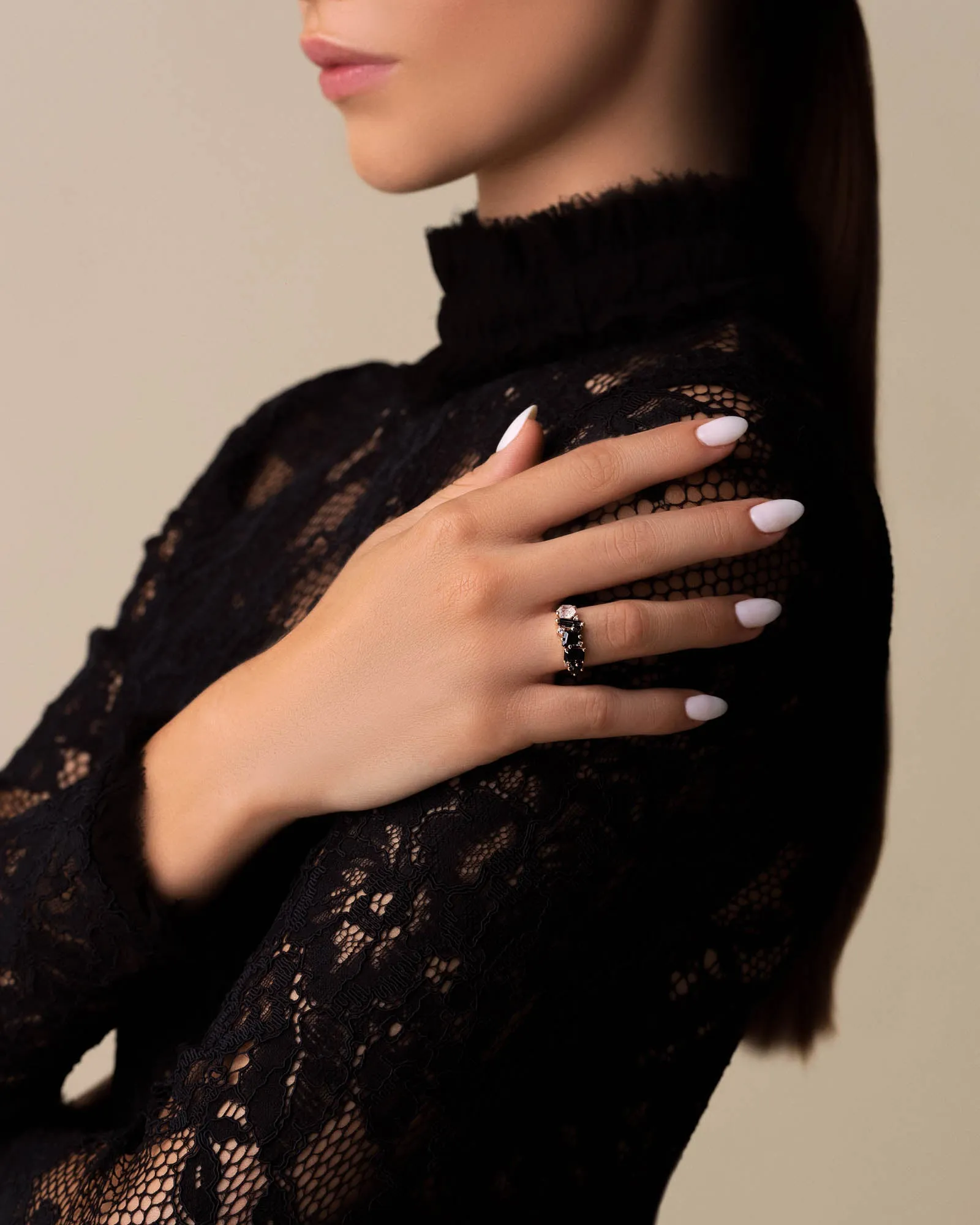 Nadima Blend Black Ombre Ring