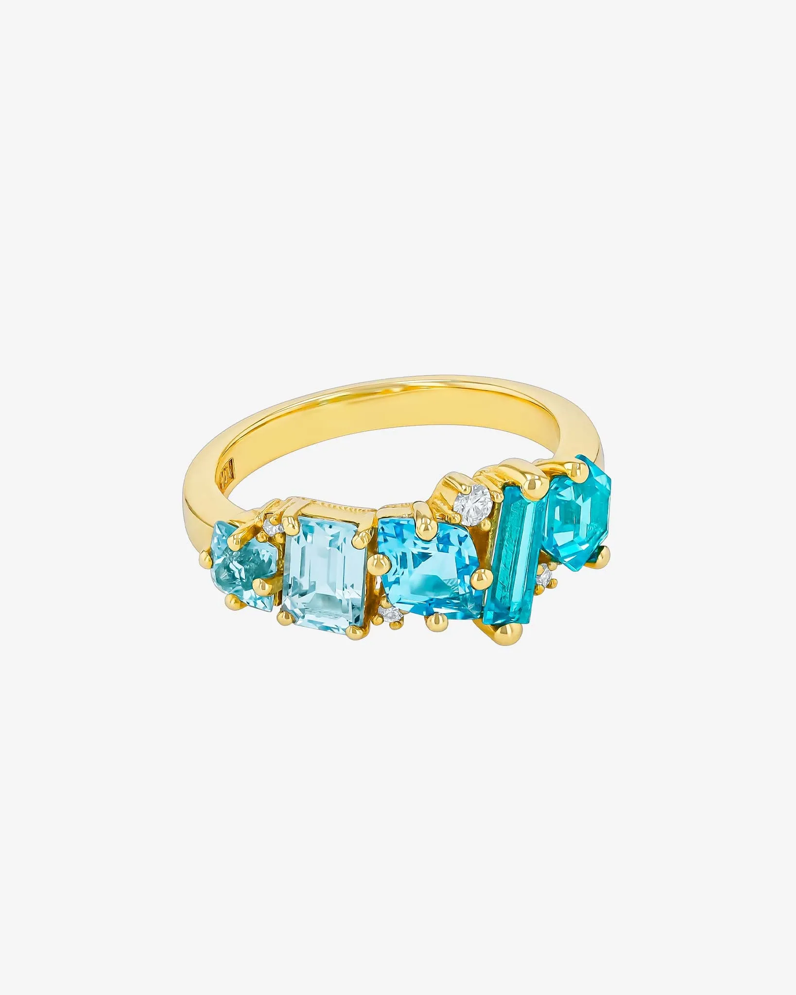 Nadima Blend Light Blue Ombre Ring