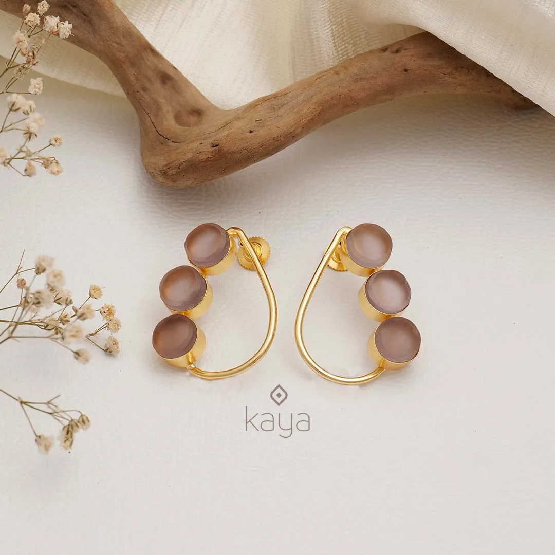 Natural Raw Stone Earrings (color option) - KE100745