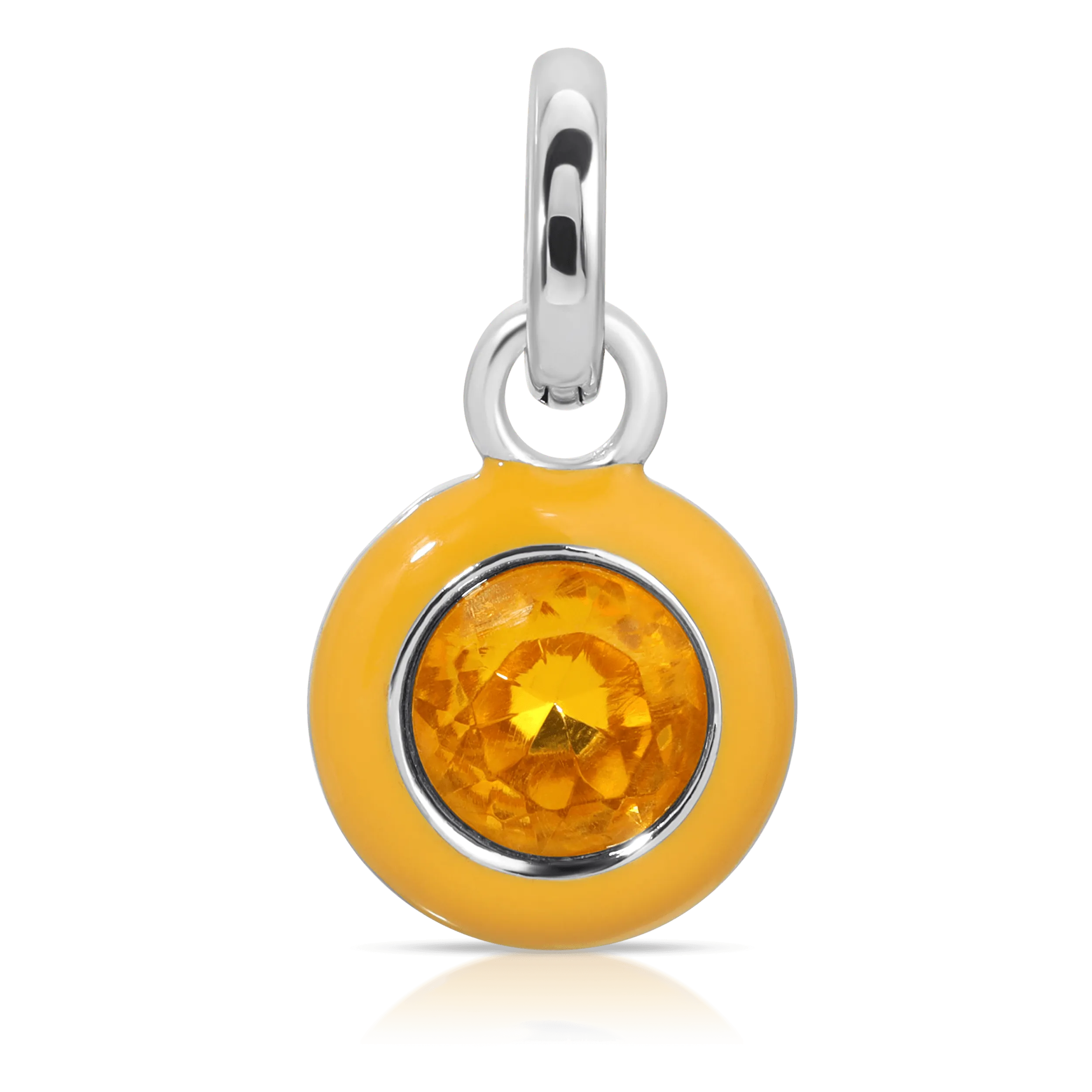 November Topaz Birthstone Charm - Round