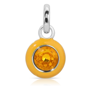 November Topaz Birthstone Charm - Round