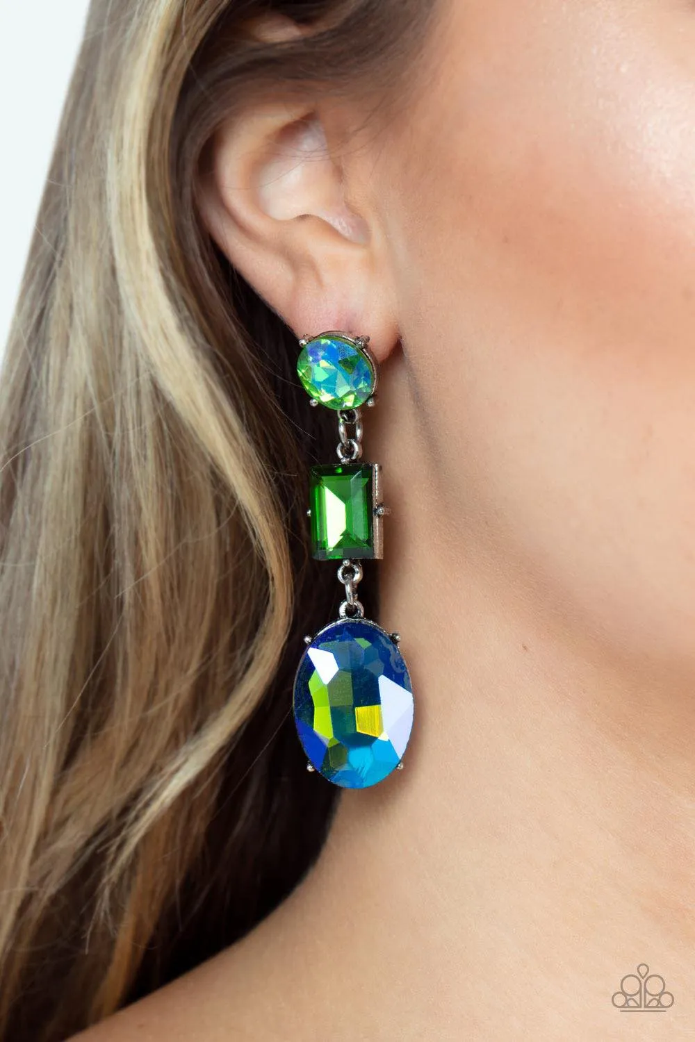 Paparazzi Extra Envious Earrings Green