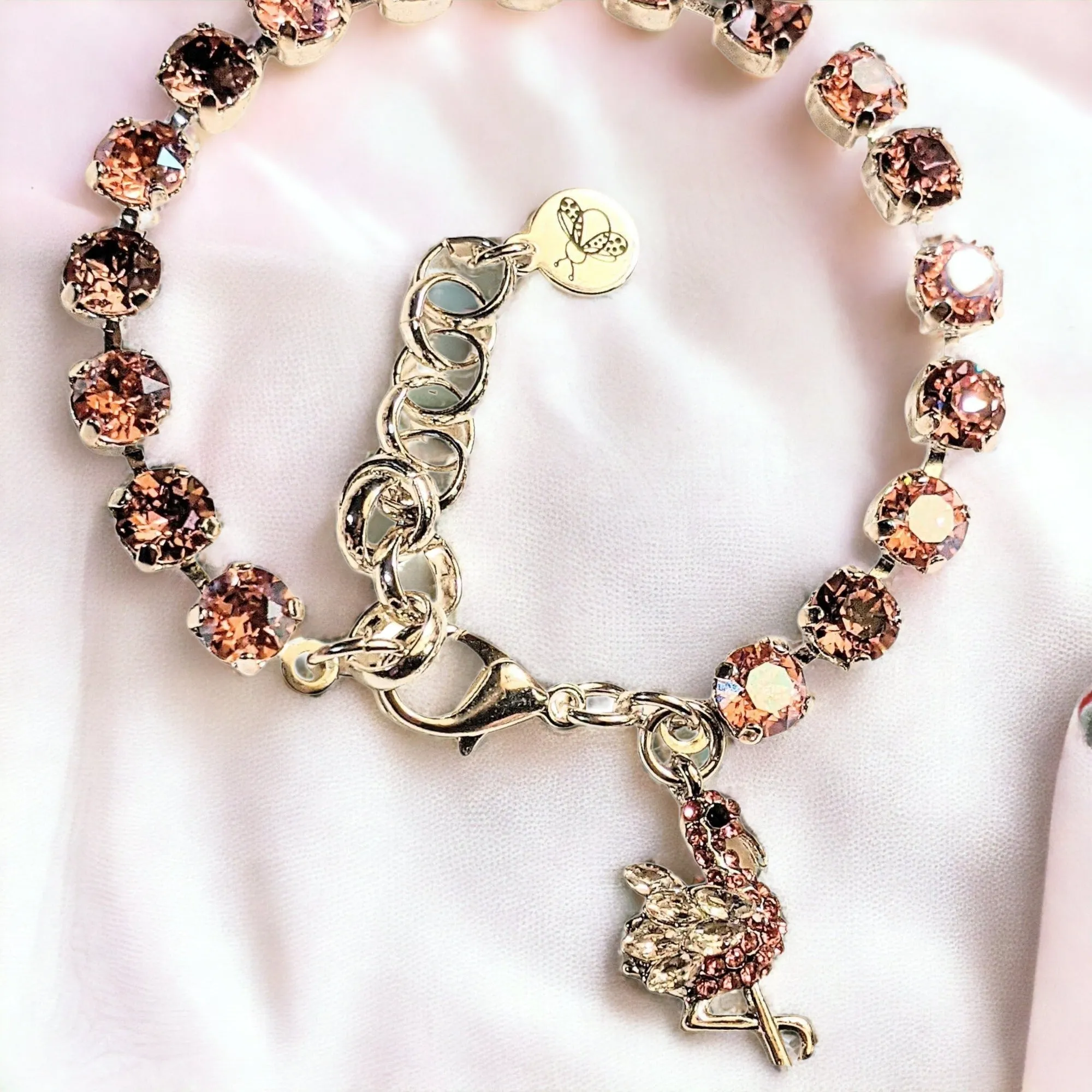 Pink Flamingo Faceted Crystal Bracelet