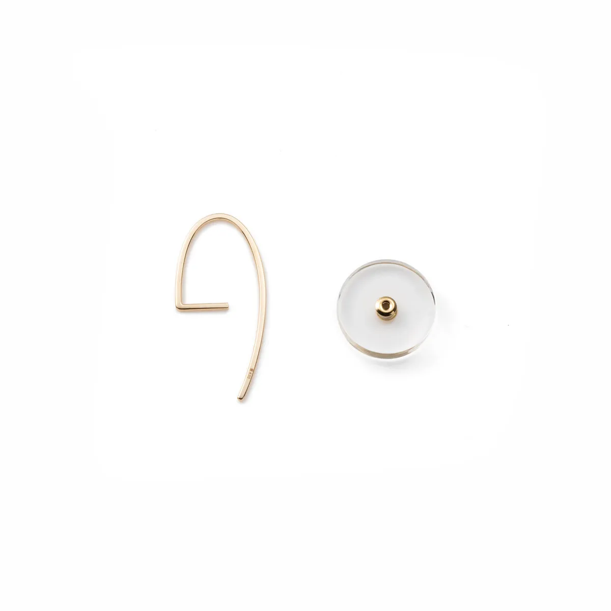 "Orbital" Quartz Hook Earring Small size