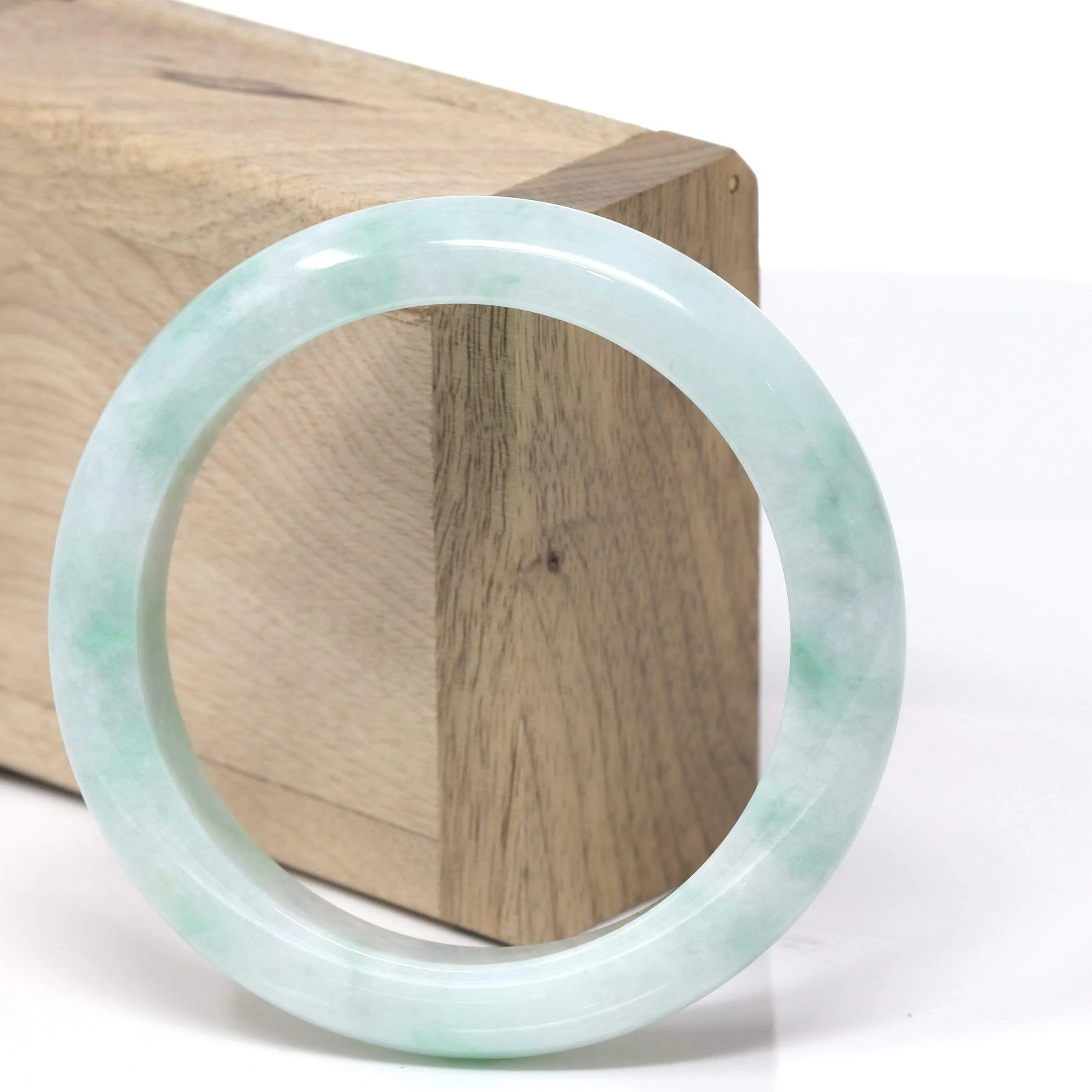 RealJade® "Classic Bangle" Genuine Burmese High Quality Jadeite Jade Bangle Bracelet (56.1mm) #153