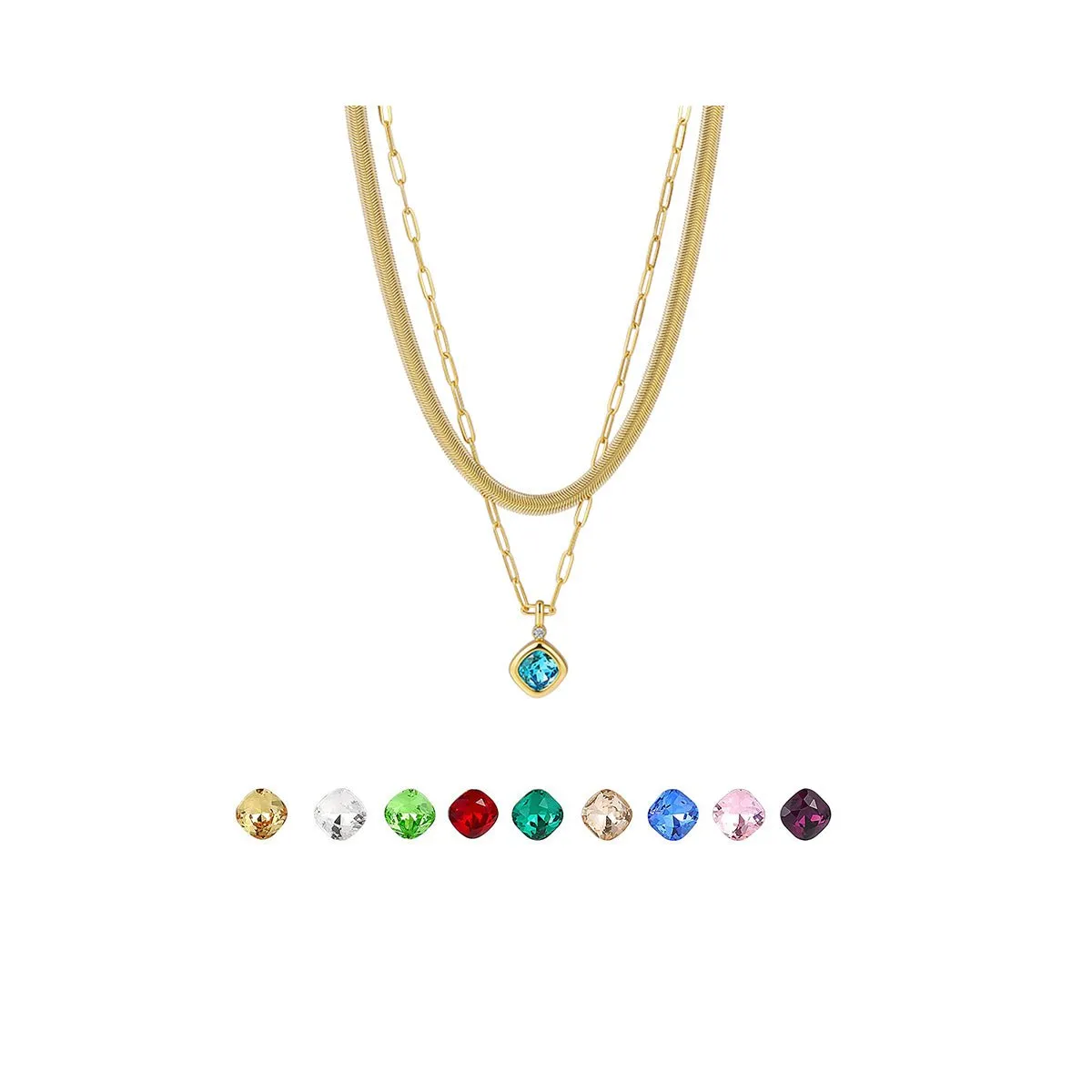 Replaceable Magic Candy Box Gold Necklace