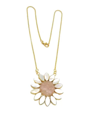 Rose Sunflower Necklace