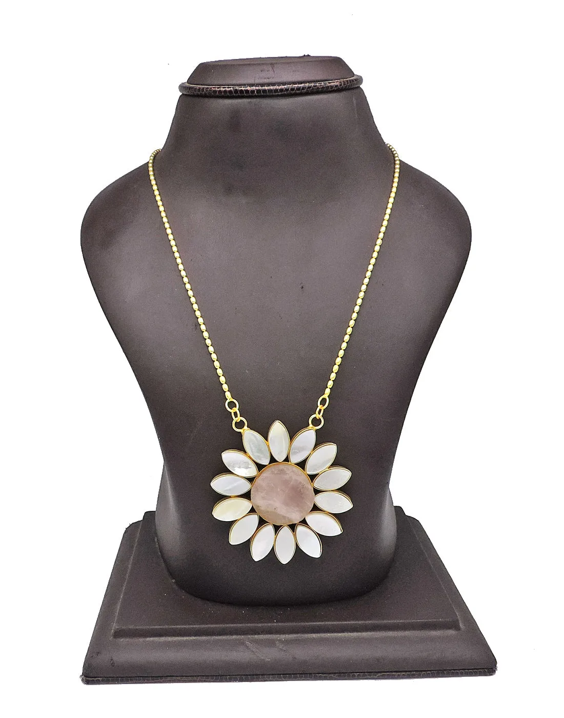 Rose Sunflower Necklace