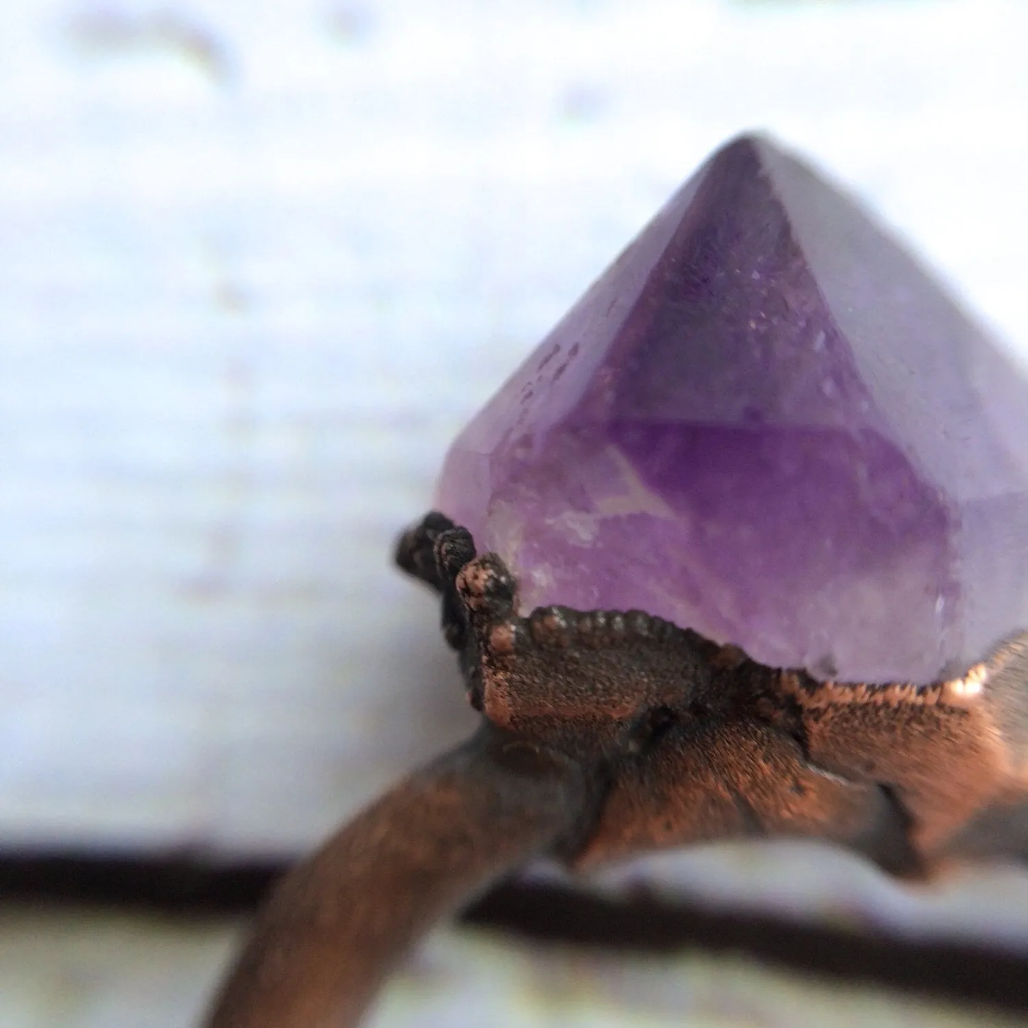 SALE amethyst ring | Amethyst crystal ring