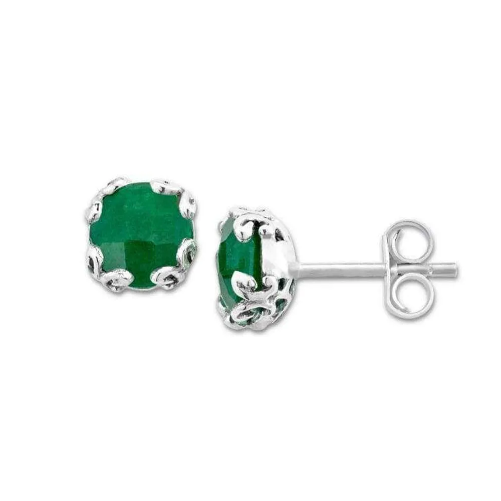 Samuel B. Emerald Birthstone Glow Stud Earrings - May