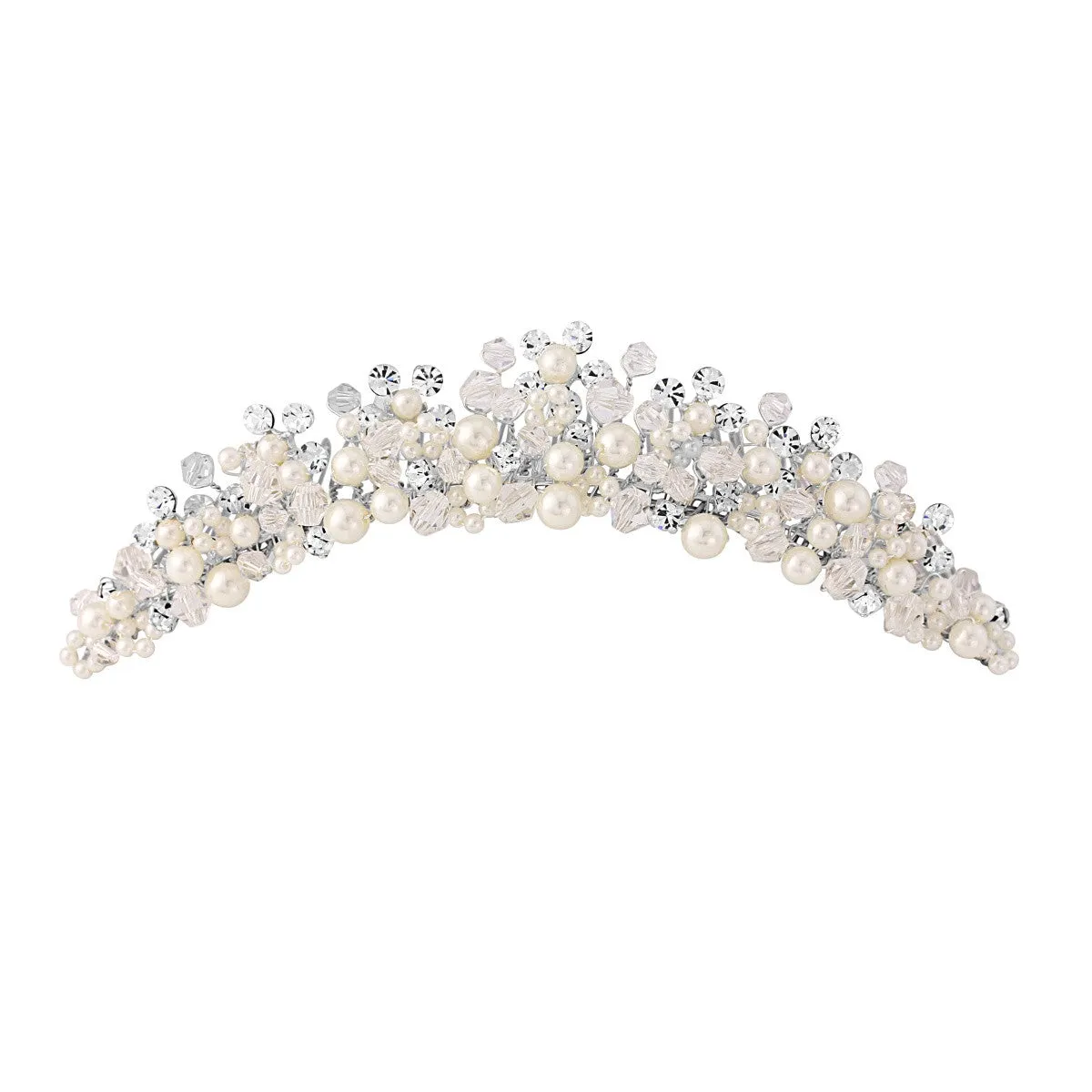 SassB Marietta Crystal and Pearl Tiara