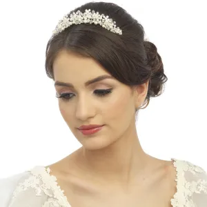 SassB Marietta Crystal and Pearl Tiara