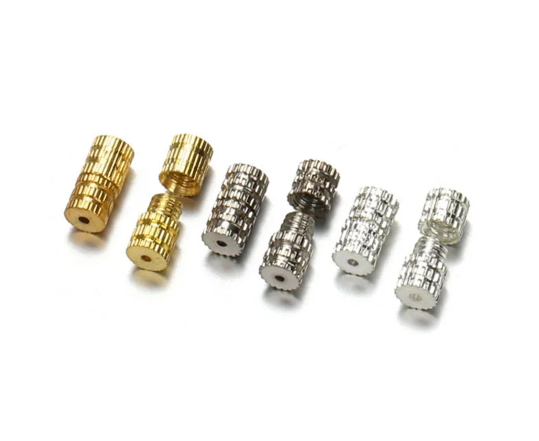 Screw Fastener End Cap, Cylinder Buckle Connector, Cord End Tips Closure, Bracelet Necklace Anklet Charm Gemstone Pendant Jewelry Making