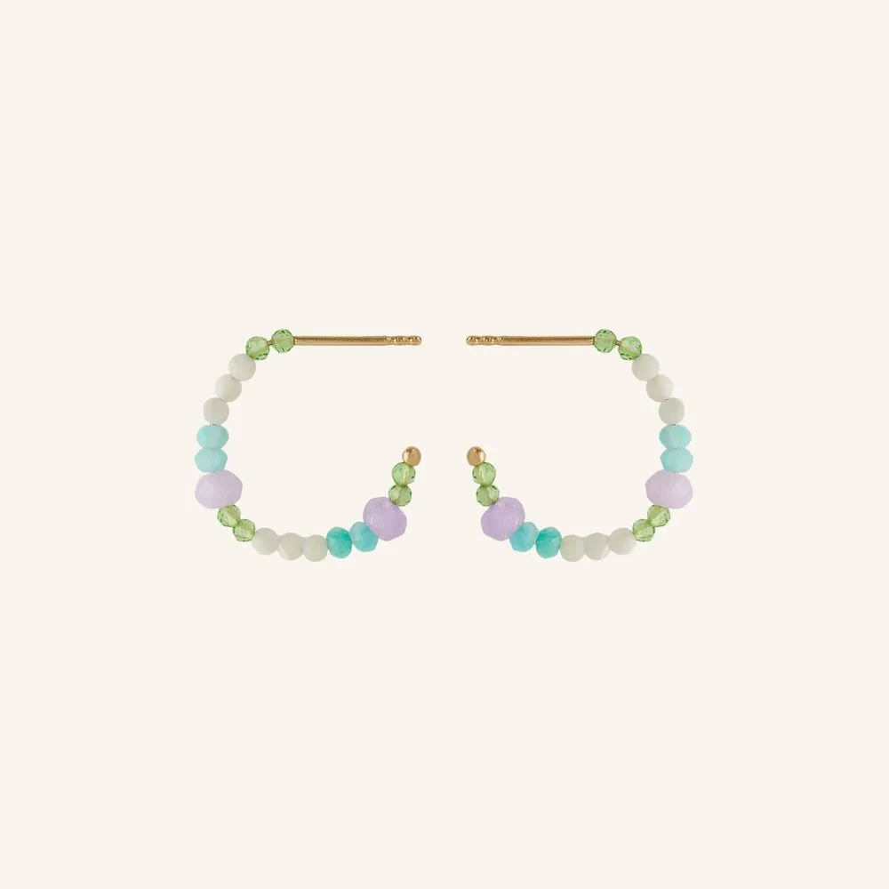 Sea Colour Hoops - Gold - Pernille Corydon