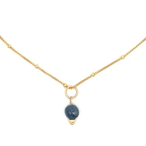 silk road - sapphire coin charm necklace