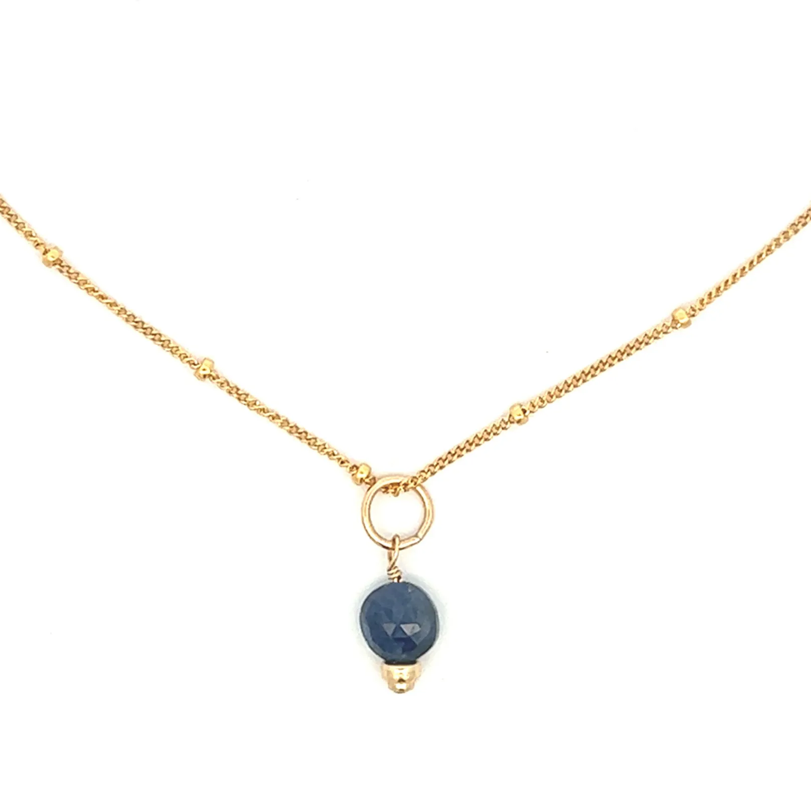 silk road - sapphire coin charm necklace