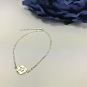 Silver Button Bracelet - VBRC181