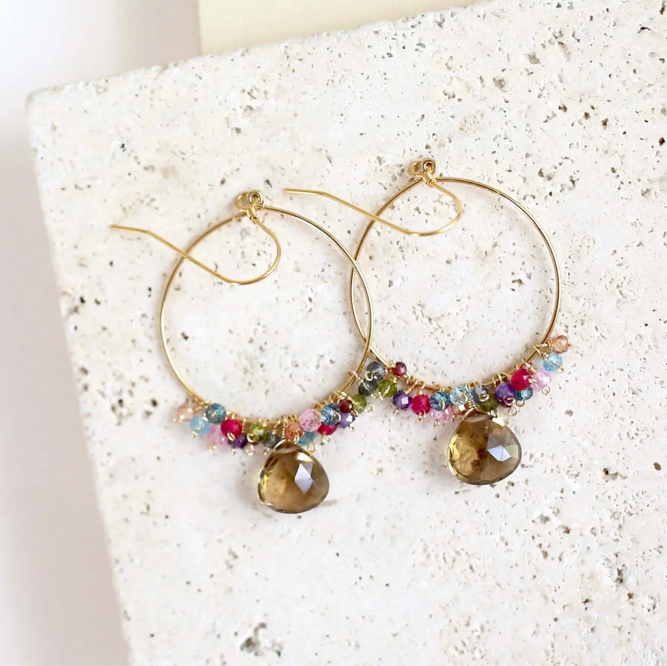 Smoky Quartz Swing Earrings