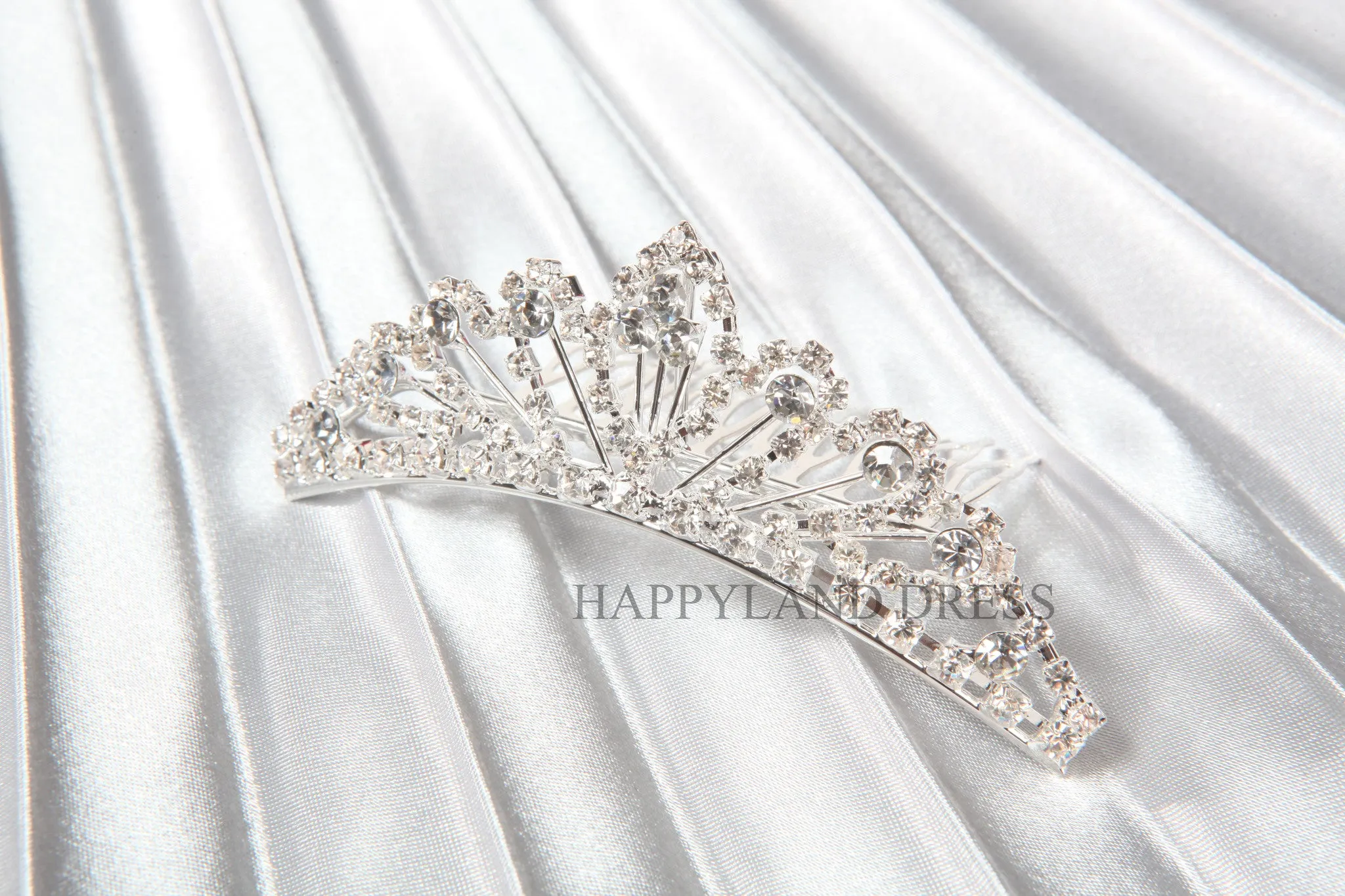 Sparkling Rhinestone Tiara (5 Diff. Colors)