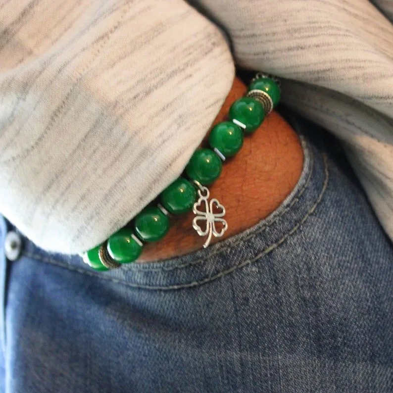 St Patrick Day Bead Bracelet