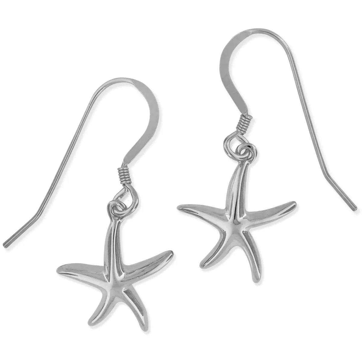 Sterling Silver Starfish Dangle Earrings