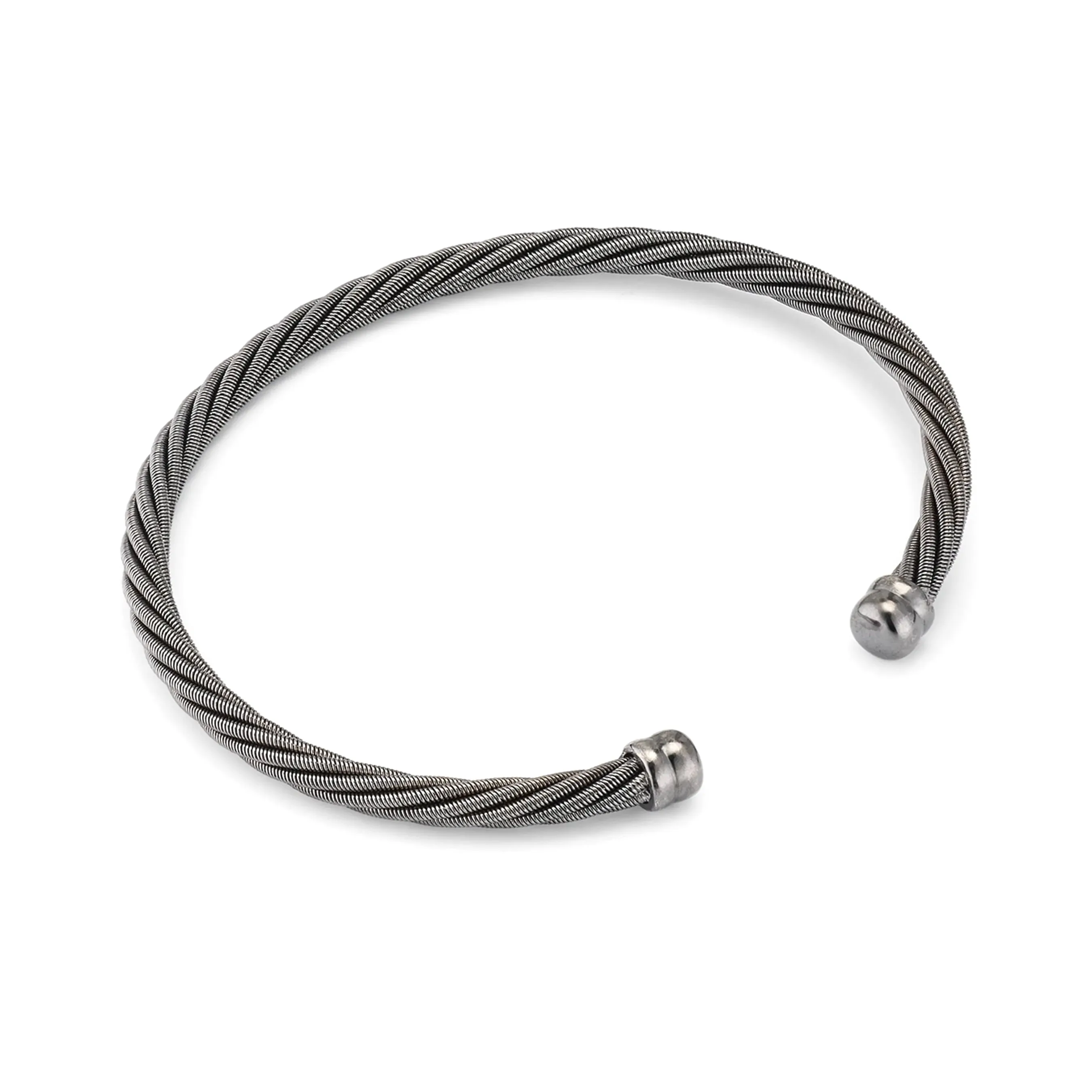 Sterling Silver Twisted Cable Adjustable Cuff