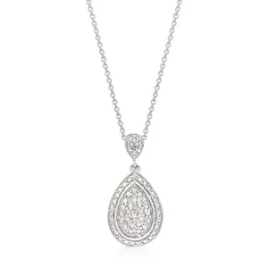 Tatsu Teardrop Crest CZ Pendant