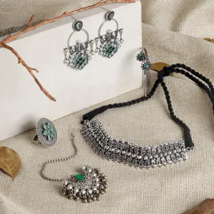 Teejh Gandhara Oxidised Silver Jewellery Gift Set