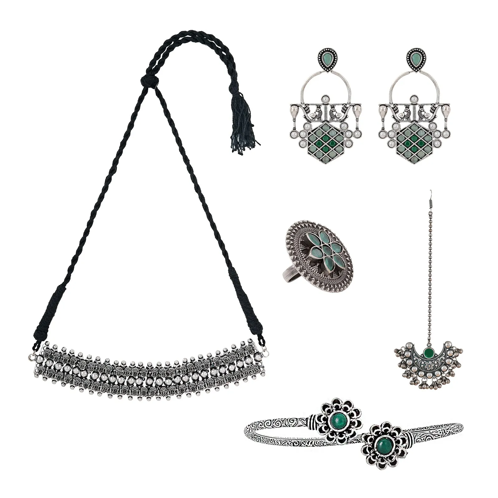 Teejh Gandhara Oxidised Silver Jewellery Gift Set