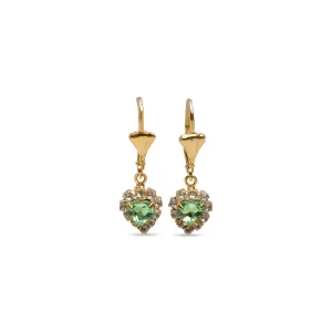 THE DEIS EMERALD HEART EARRINGS