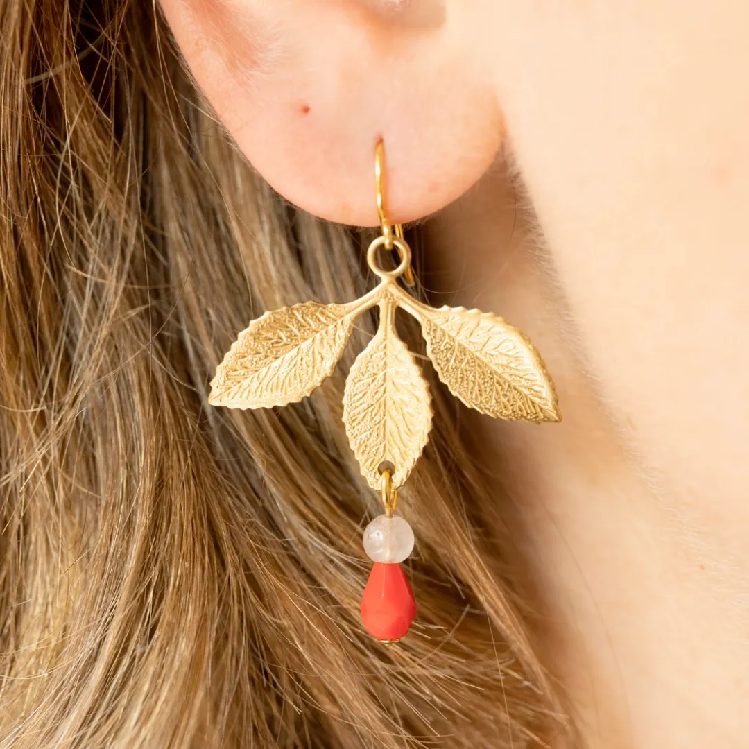 Three leaf Dangle Earrings