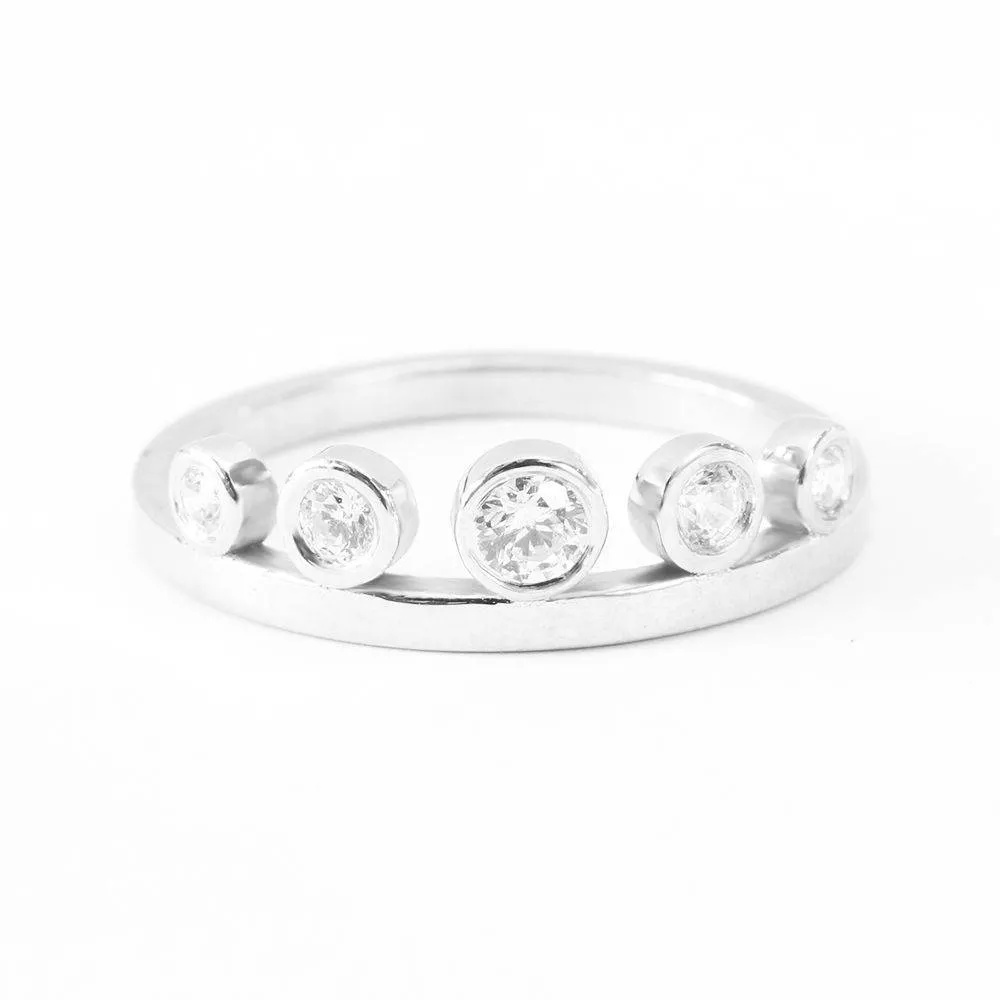 Tiara Diamond Unique Stacking Wedding Ring