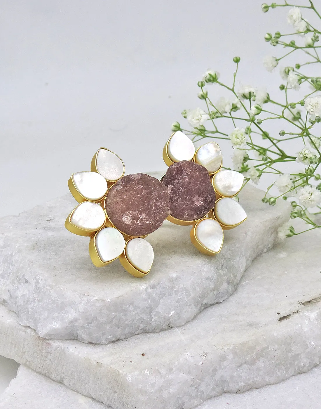 Twin Flora Ring (Quartz)