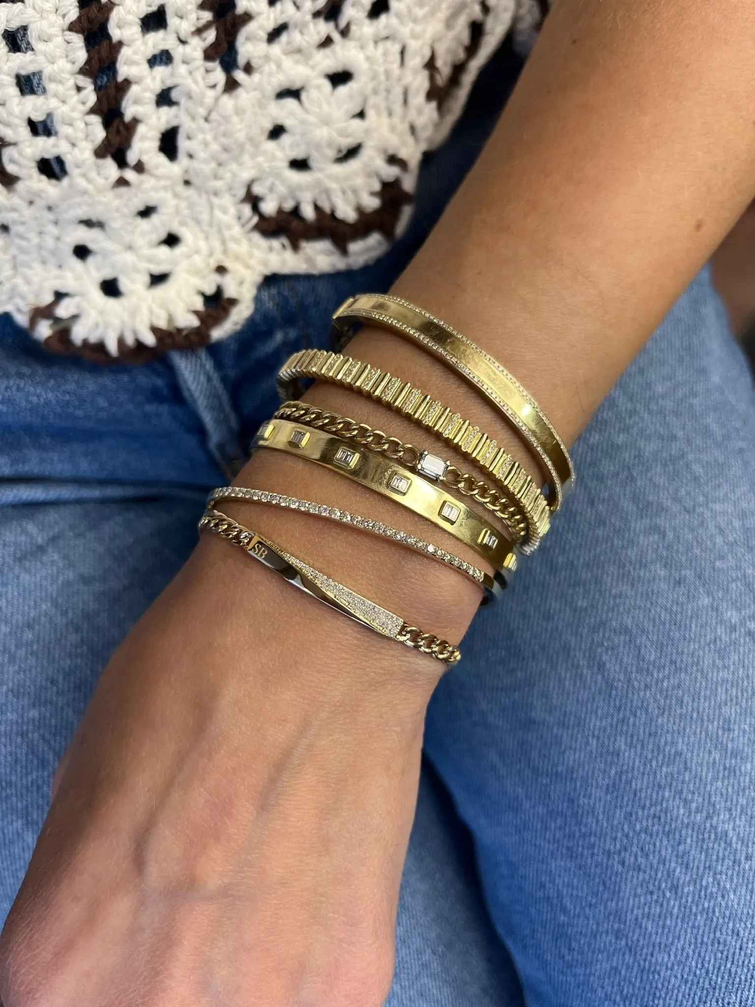 Waitlist- Gold Pave ID bar bracelet